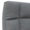 Skládací lenoška na podlahu světle šedá textil 336584