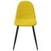 Jídelní židle 4 ks hořčicově žluté samet