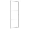 Interiérové dveře 76 x 201,5 cm bílé ESG sklo a hliník