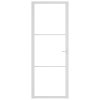 Interiérové dveře 76 x 201,5 cm bílé ESG sklo a hliník