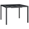 Zahradní stolek antracitový 100 x 100 x 72 cm ocel
