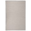 Venkovní hladce tkaný koberec 120x170 cm světle šedý