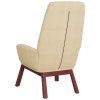 Relaxační židle krémová textil 341385