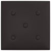 Nástěnné panely 12 ks černé 30 x 30 cm umělá kůže 1,08 m²