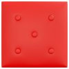 Nástěnné panely 12 ks červené 30 x 30 cm umělá kůže 1,08 m²