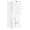 Skříň highboard bílá 69,5 x 34 x 180 cm kompozitní dřevo