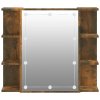 Zrcadlová skříňka s LED kouřový dub 70 x 16,5 x 60 cm
