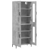Skříň highboard betonově šedá 69,5x34x180 cm kompozitní dřevo