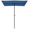 Zahradní slunečník s hliníkovou tyčí 180 x 110 cm azurově modrý