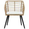 3dílný bistro set polyratan dub 48577