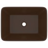 Luxusní umyvadlo matné tmavě hnědé 41 x 30 x 12 cm keramické