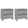 Noční stolky 2 ks šedé sonoma 45 x 34,5 x 44,5 cm dřevotříska