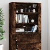 Skříň highboard kouřový dub kompozitní dřevo