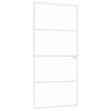 Interiérové dveře bílé 93x201,5 cm tvrzené sklo a hliník úzké