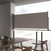Terasová zatahovací boční markýza 100 x 300 cm šedá
