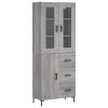 Skříň highboard šedá sonoma 69,5 x 34 x 180 cm kompozitní dřevo