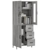 Skříň highboard šedá sonoma 69,5 x 34 x 180 cm kompozitní dřevo