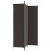 vidaXL 3dílný paraván hnědý 150x200 cm textil