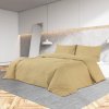 Sada ložního prádla taupe 200 x 200 cm lehké mikrovlákno