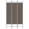 3dílný paraván antracitový 120x200 cm textil