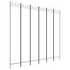 6dílný paraván bílý 240x220 cm textil