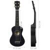 Set soprano ukulele s obalem pro děti černé 21" 70147