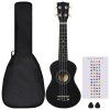 Set soprano ukulele s obalem pro děti černé 21" 70147
