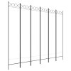 6dílný paraván bílý 240x200 cm textil