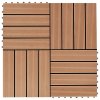 22 ks terasové dlaždice 30 x 30 cm 2 m² WPC barva teak