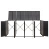 Přístřešek na čtyři popelnice černý 274 x 80 x 117 cm polyratan