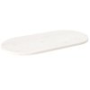 Stolní deska bílá 110 x 55 x 2,5 cm masivní borové dřevo oválná
