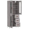 Skříň highboard šedá sonoma 69,5 x 34 x 180 cm kompozitní dřevo