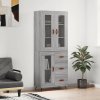 Skříň highboard šedá sonoma 69,5 x 34 x 180 cm kompozitní dřevo