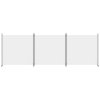 vidaXL 3dílný paraván bílý 525 x 180 cm textil