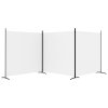vidaXL 3dílný paraván bílý 525 x 180 cm textil
