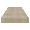 Plovoucí nástěnné police 2 ks dub 80 x 23,5 x 3,8 cm MDF
