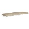 Plovoucí nástěnné police 2 ks dub 80 x 23,5 x 3,8 cm MDF