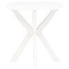 Bistro stolek bílý Ø 70 cm plast 48796