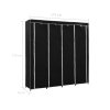 282445 vidaXL Wardrobe with 4 Compartments Black 175x45x170 cm