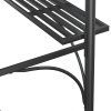 BBQ altán s bočními policemi antracitový 220x115x230 cm ocel 360138
