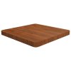 Čtvercová stolní deska tmavě hnědá 50x50x4 cm ošetřený dub