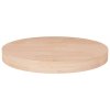 Kulatá stolní deska Ø 40x4 cm masivní dub bez povrchové úpravy
