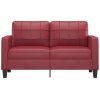 2místná pohovka vínová 140 cm umělá kůže