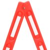 Skládací dopravní zábrana červená 210 x 50 x 105 cm