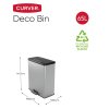 Curver Pedálový odpadkový koš Deco 65 l stříbrný