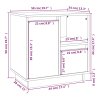 Noční stolky 2 ks 50 x 34 x 50 cm masivní borové dřevo