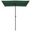 Zahradní slunečník s hliníkovou tyčí 180 x 110 cm zelený