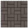 Terasové dlaždice z dřevoplastu 11 ks 30x30 cm 1 m² tmavě hnědé