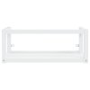 Nástěnný koupelnový regál pod umyvadlo bílý 79x38x31 cm železo