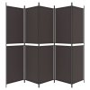 5dílný paraván hnědý 250x200 cm textil